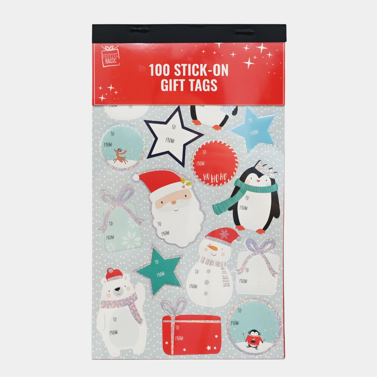 Gift tags foil in book 100pc cute