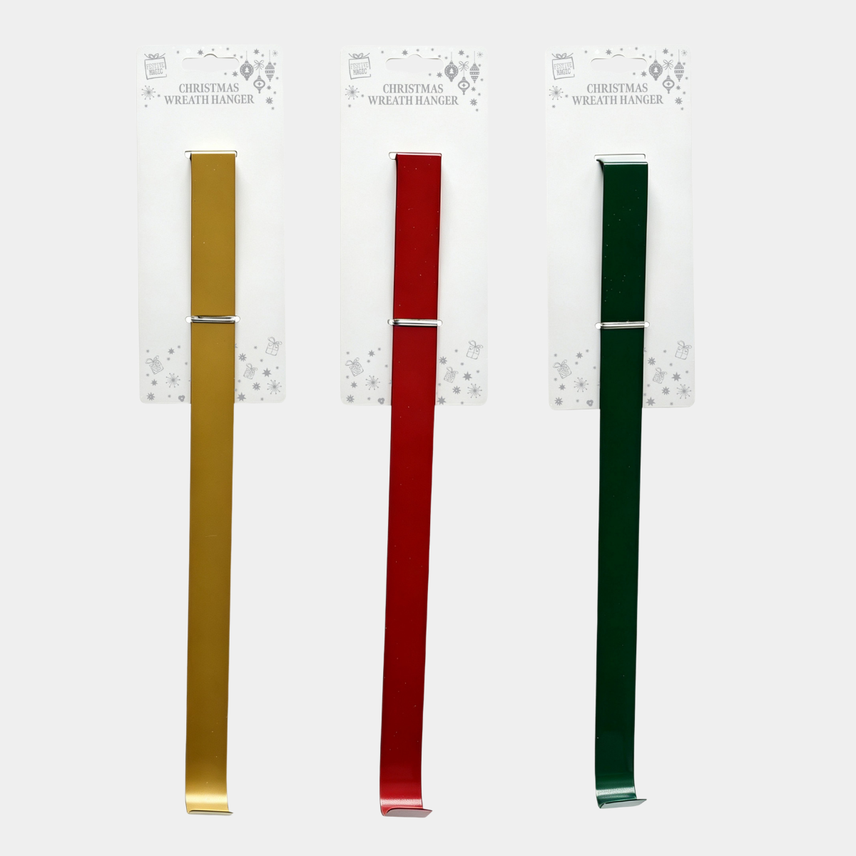 Wreath hanger 35.5cm metal asst