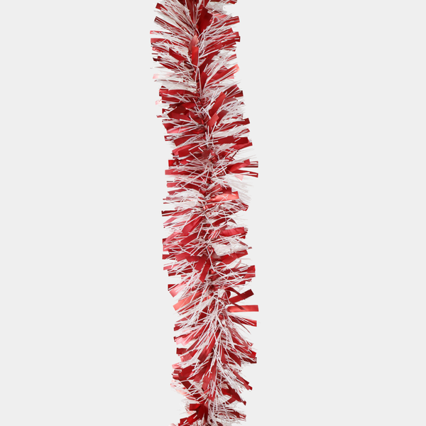 Red-white tinsel 2m mix cut