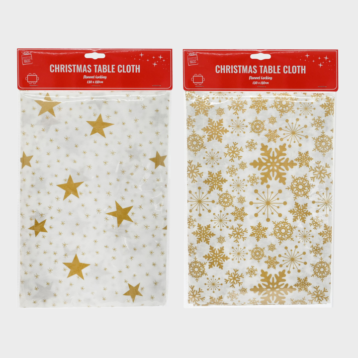 Table cloth gold rect asst