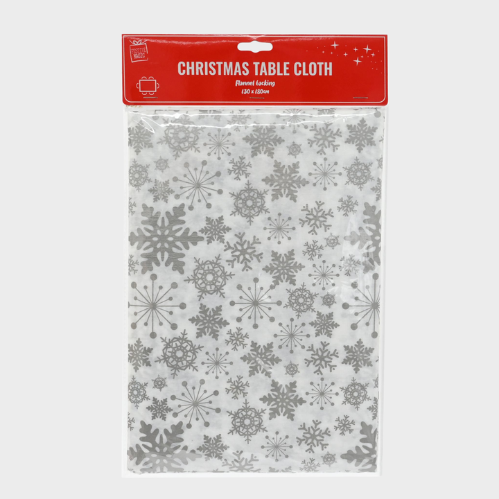 Table cloth silver rect asst