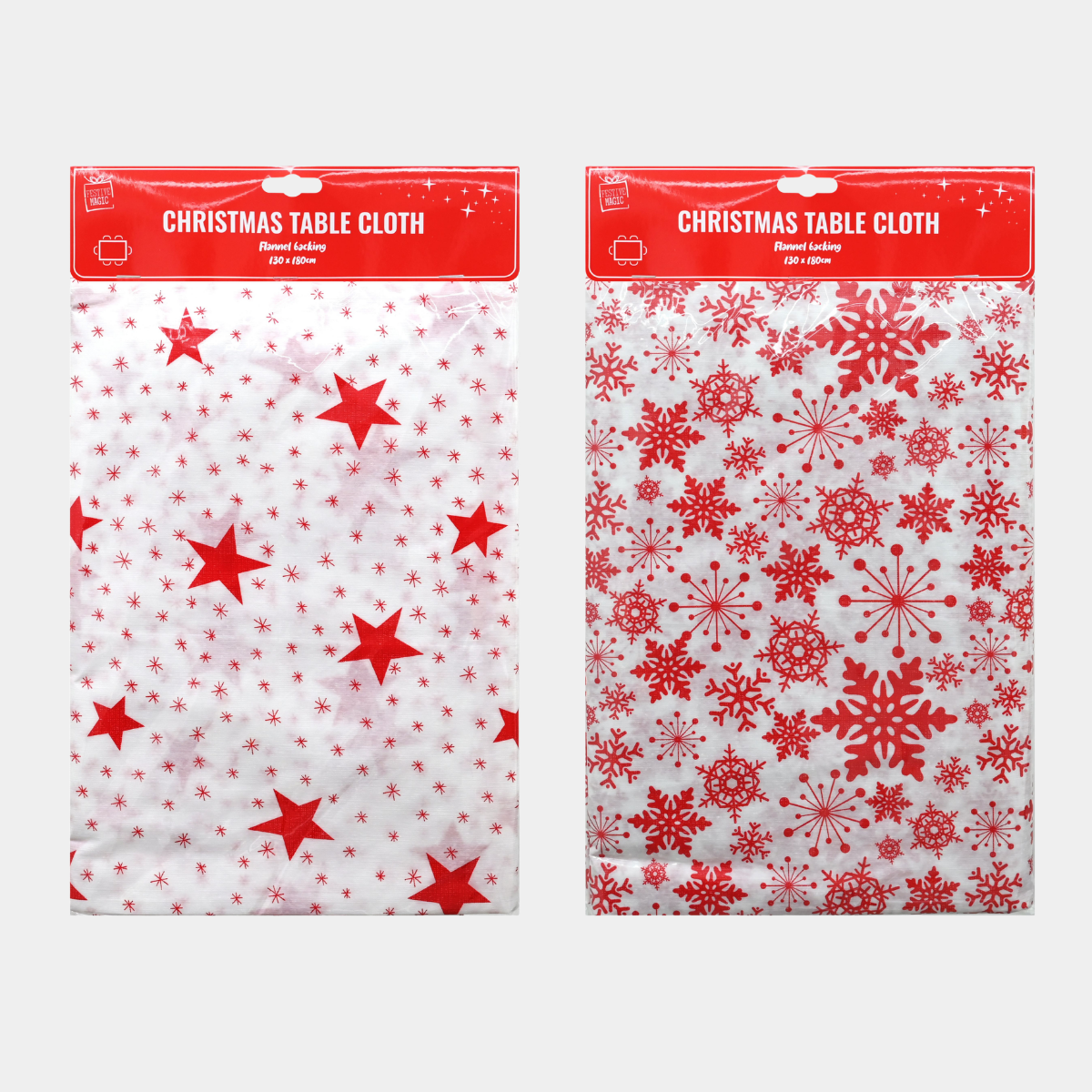 Table cloth red rectangular - 1 pack