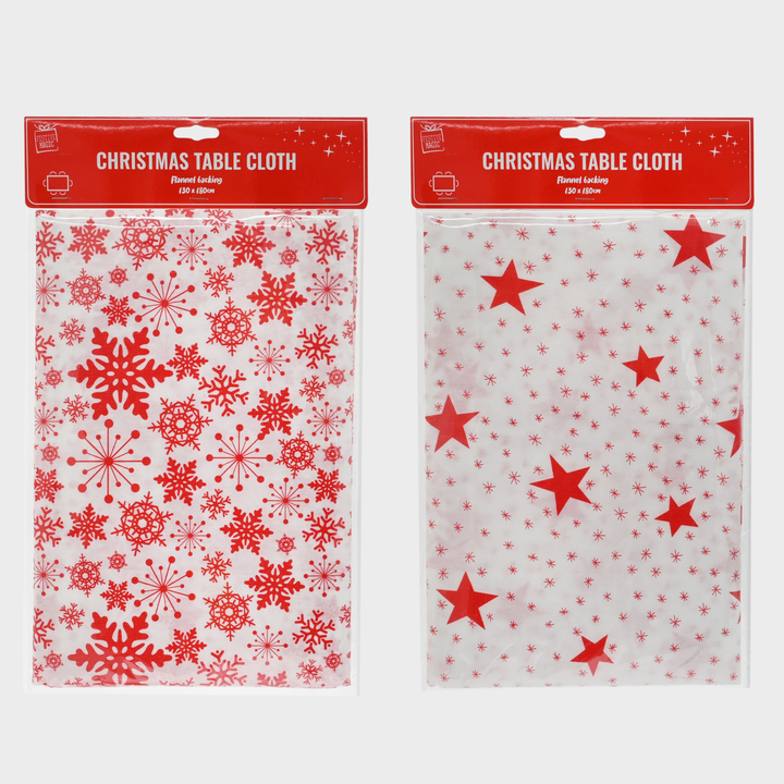 Table cloth red rect asst