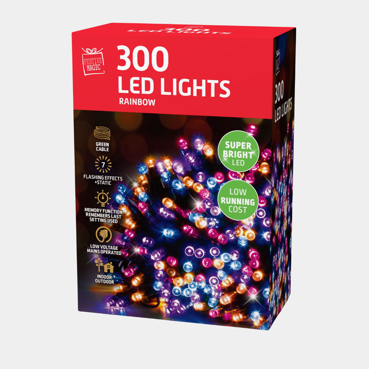 LED lights 300 rainbow
