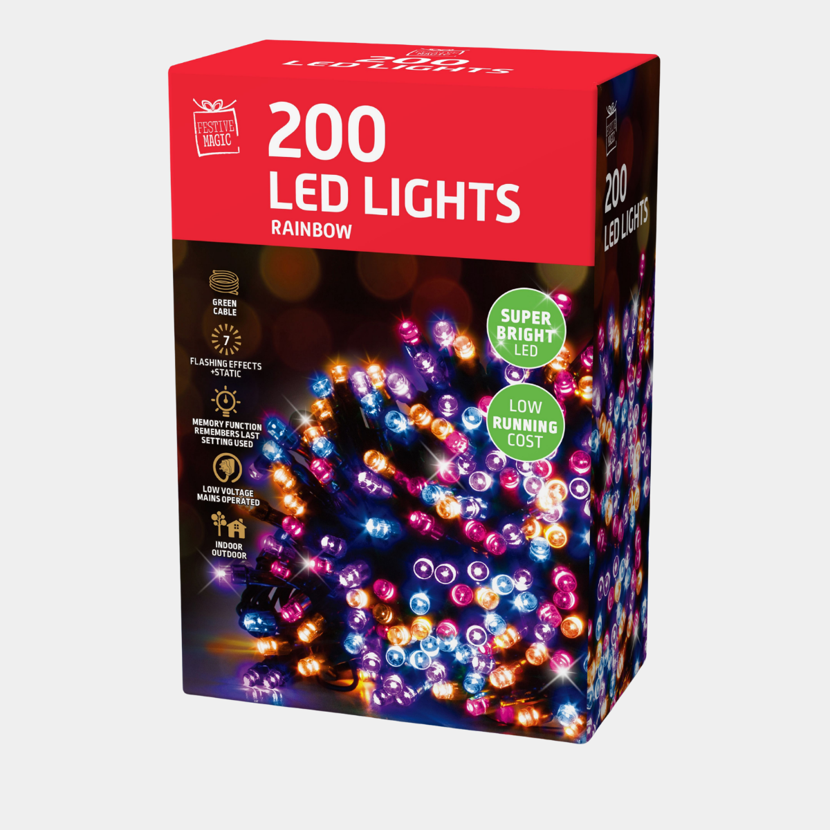 LED lights 200 rainbow