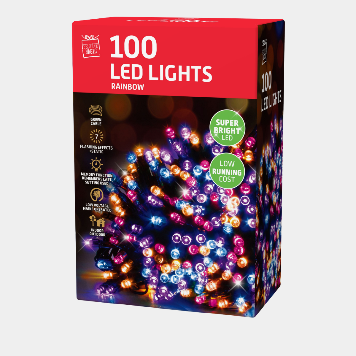 LED lights 100 rainbow