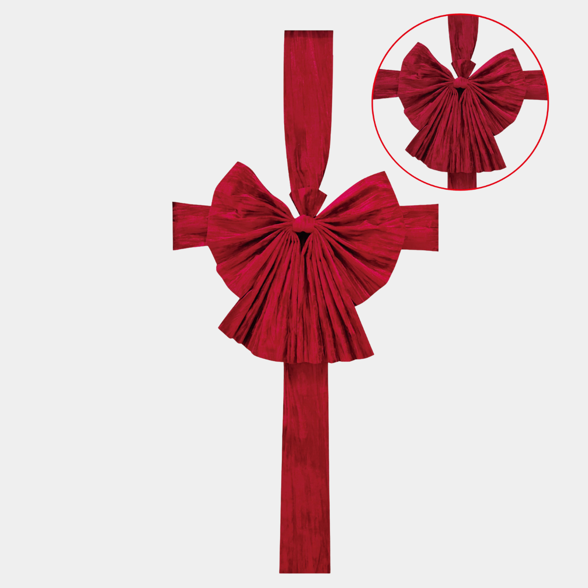 DOOR BOW WITH SASH RED