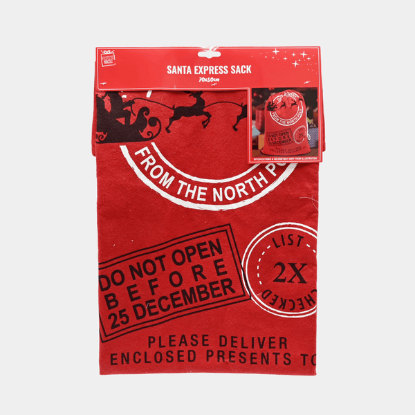 SANTA EXPRESS SACK 50x70cm FELT from You Know Who's