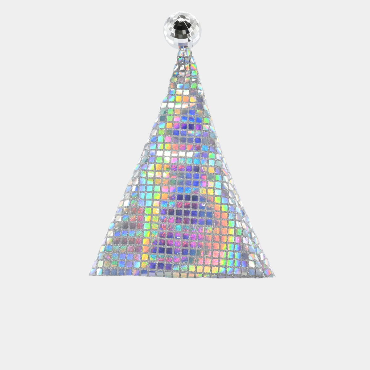 Shiny santa hat w/disco ball asst