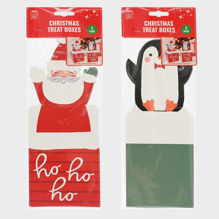 Christmas treat boxes 3pk asst