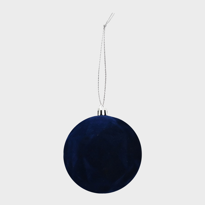 Bauble flocked 80mm
