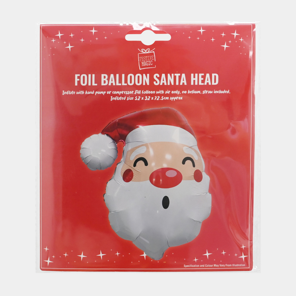 FOIL BALLOON SANTA HEAD 50x74cm