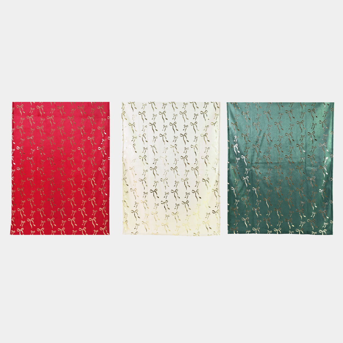 RUNNER VELVET FOIL BOWS 180cm