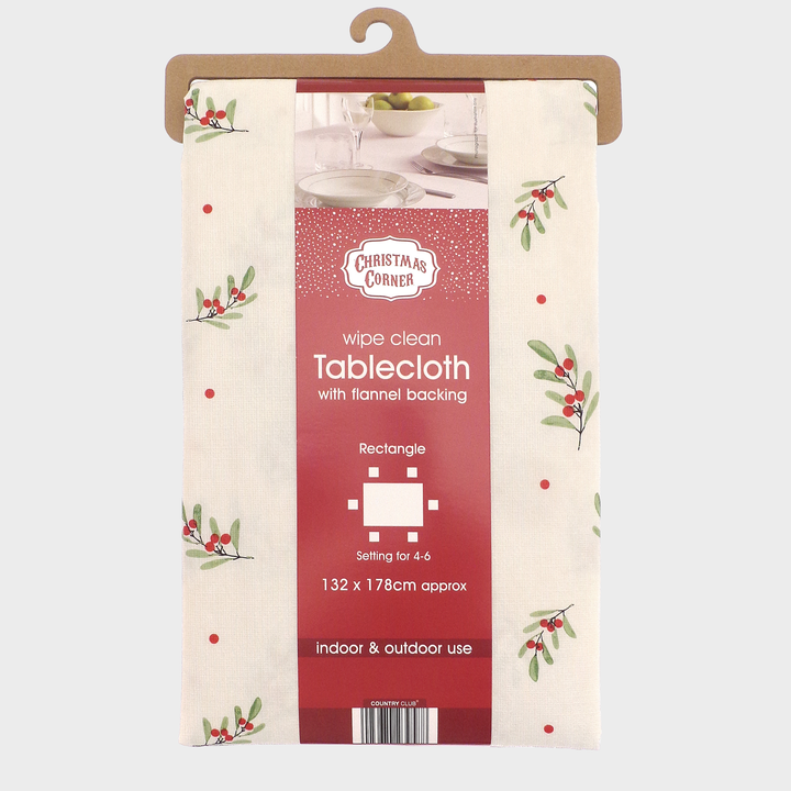 Merry & Bright PEVA Tablecloth