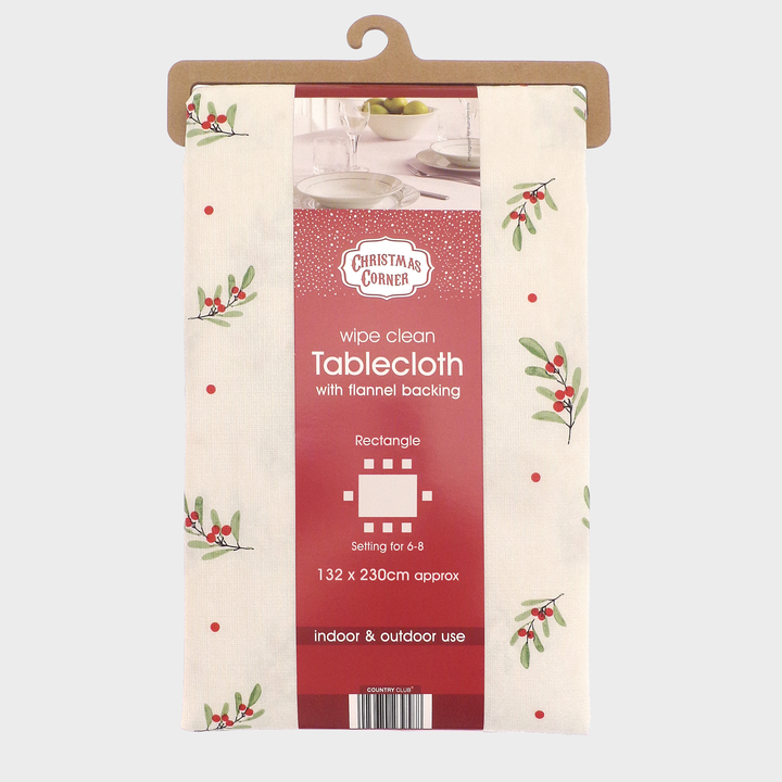 Merry & Bright PEVA Tablecloth
