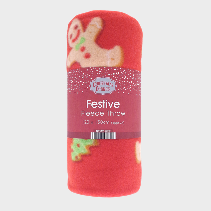 Fleece Throw Xmas Gingerbread 120X150CM