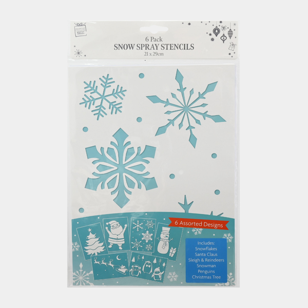 Snow spray stencils 6pc