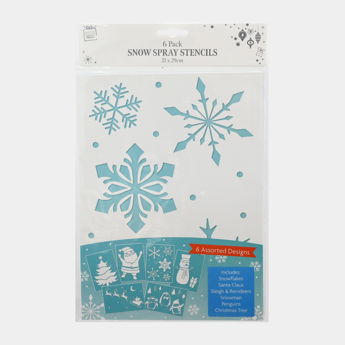 Snow spray stencils 6pc