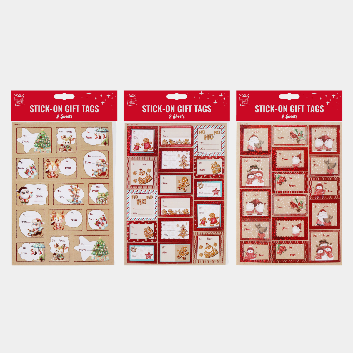 VINTAGE GIFT TAG STICKERS 2-SHEET x 1