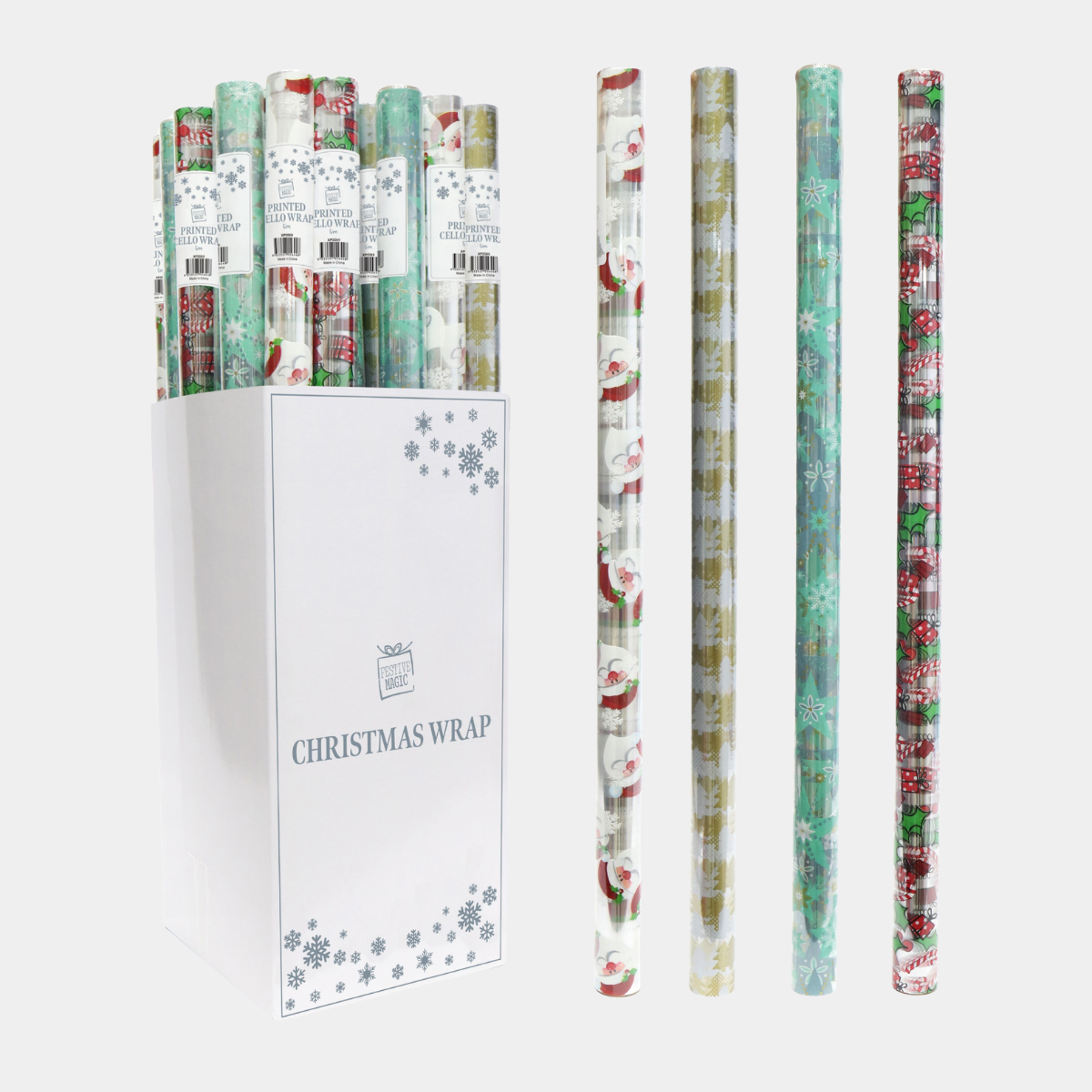 Cellophane wrap printed 70cm x 5m x 1 roll
