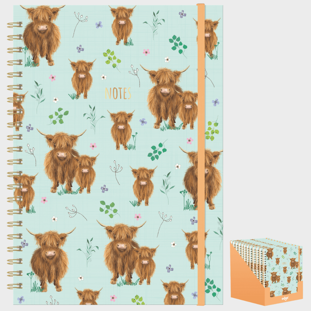 A4 Highland Cow Wirebound Notebook from You Know Who's