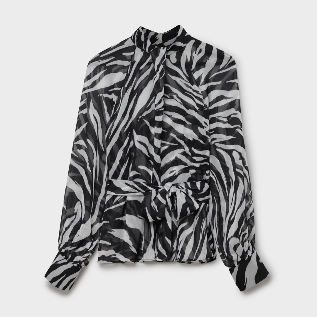 Another Sunday Knot Front Zebra Blouse from You Know Who's