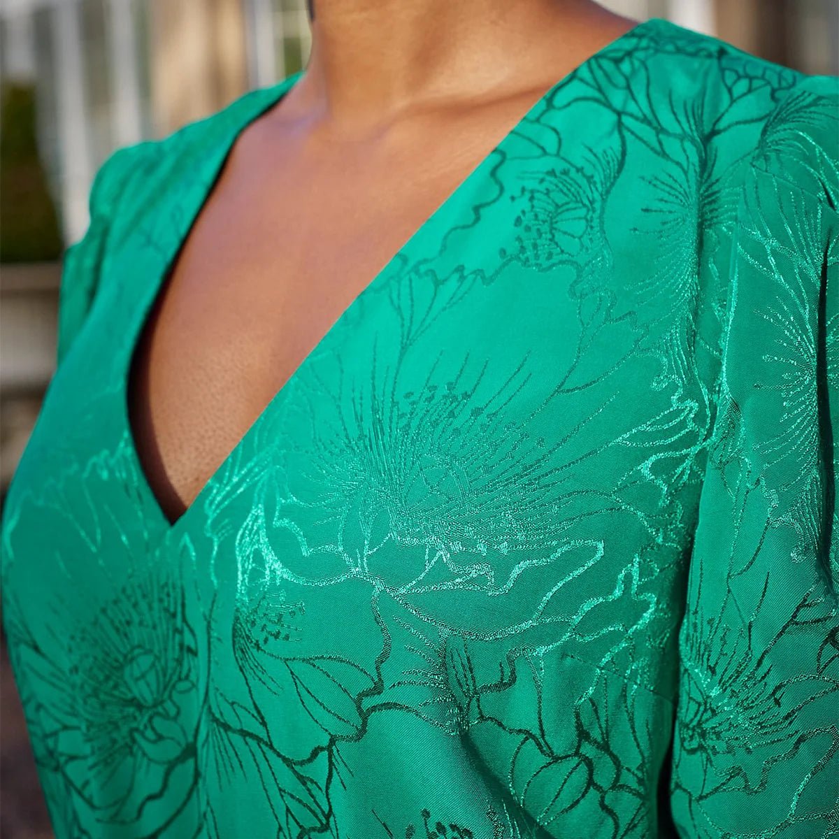 Another Sunday Puff Sleeve Jacquard Blouse from You Know Who's
