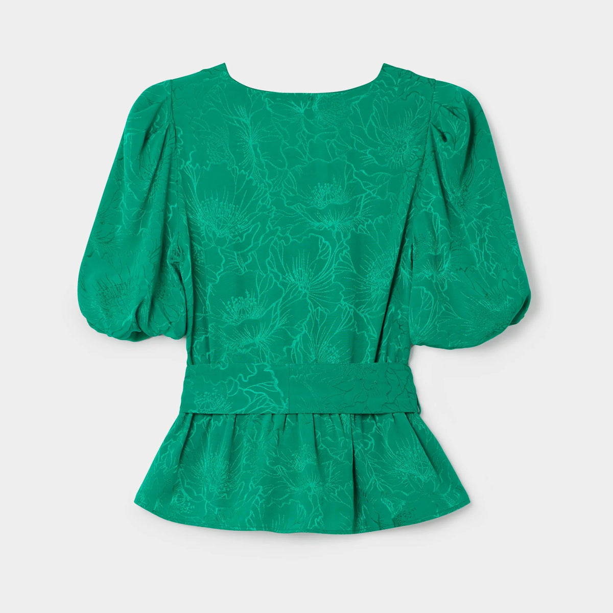 Another Sunday Puff Sleeve Jacquard Blouse from You Know Who's