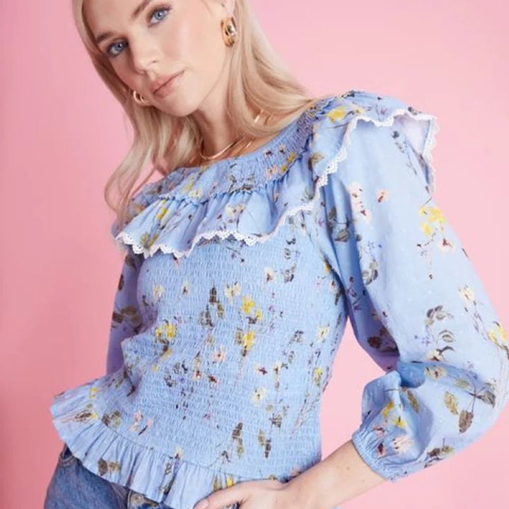 Another Sunday Shirred Floral Blouse from You Know Who's