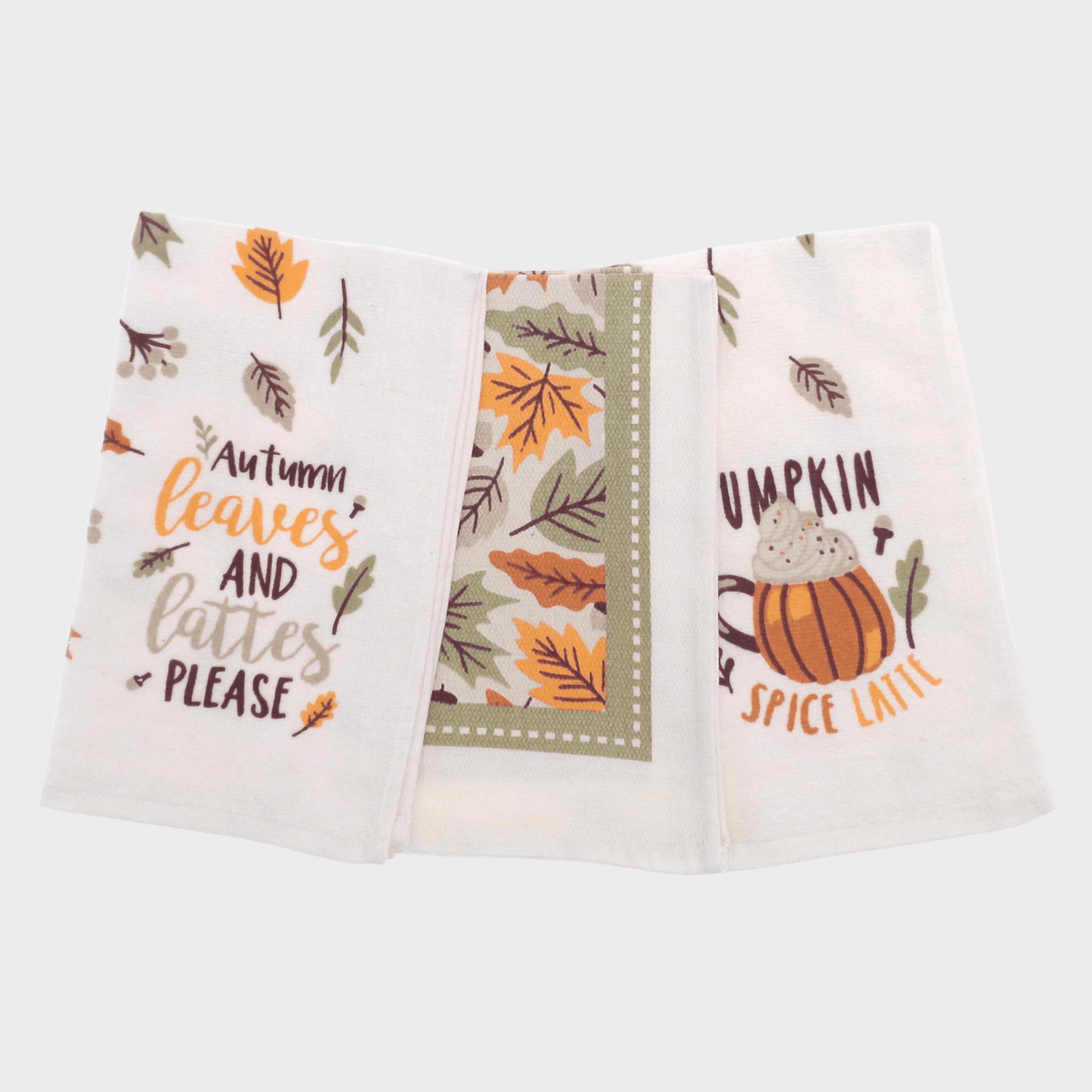 Autumn Leaves 3pk Velour Tea Towel from You Know Who's