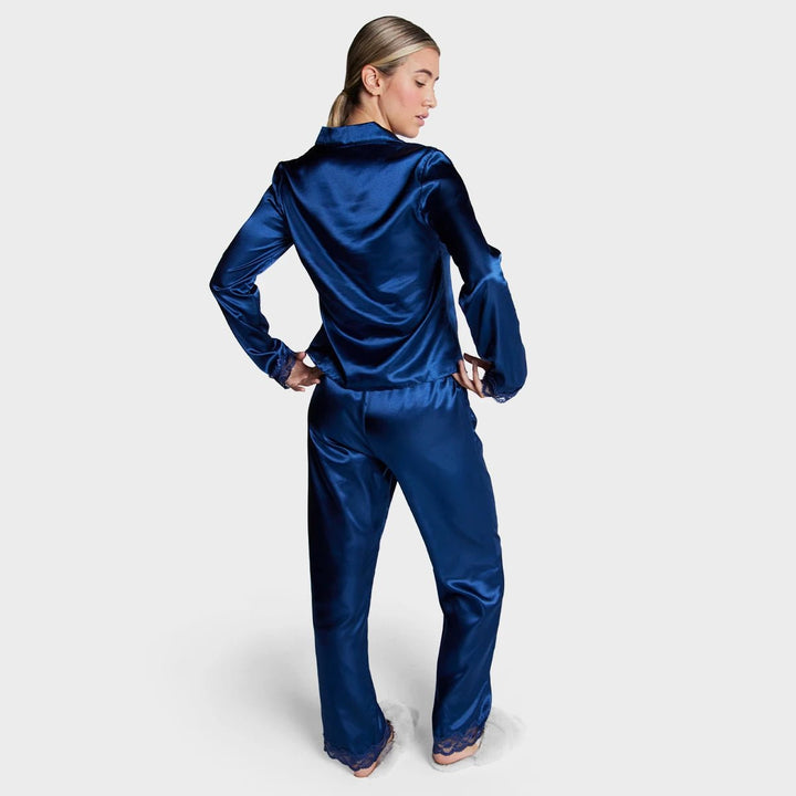 BA Lace Trim Pjs Midnight Blue from You Know Who's