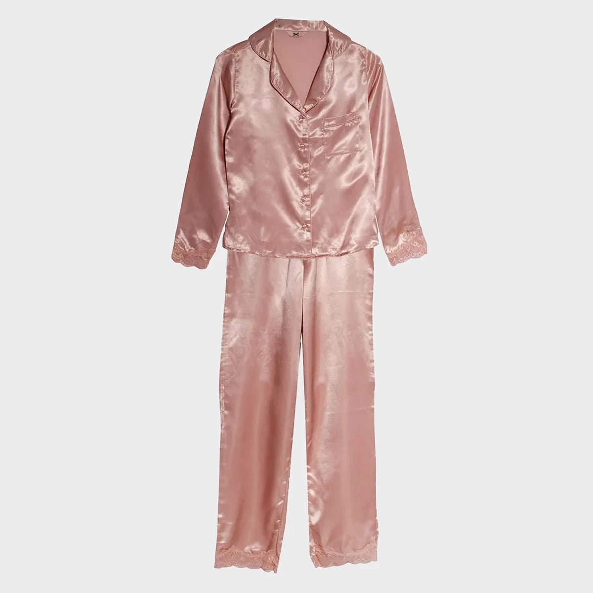 BA Lace Trim Pjs Rose Pink from You Know Who's