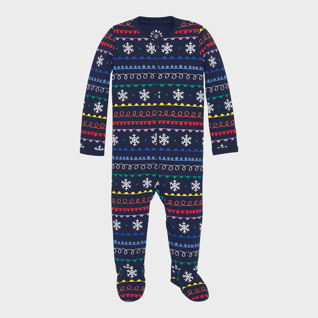 Babies Navy Snowflake Sleepsuit from You Know Who's