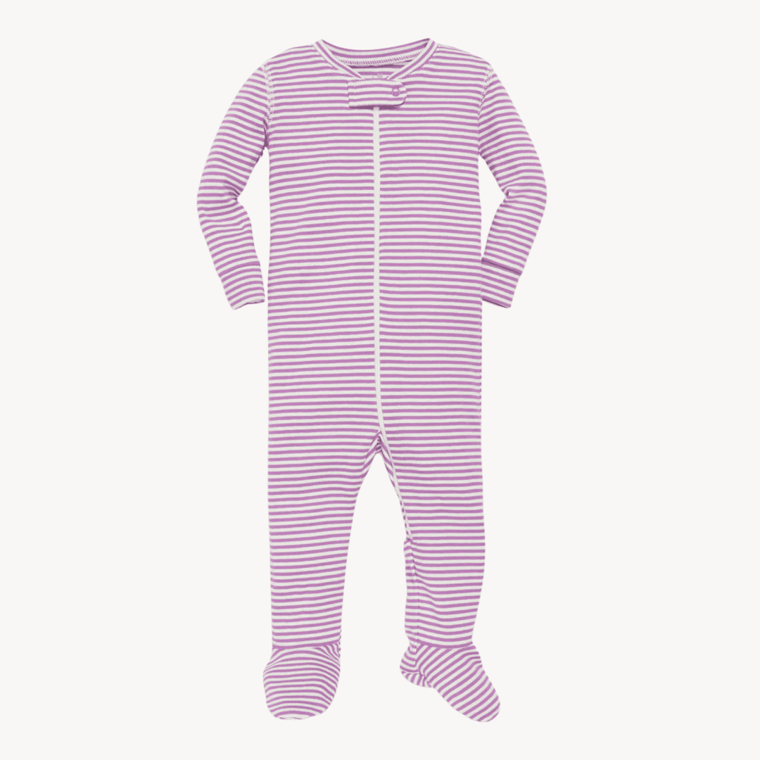 Babies Purple Stripe Sleepsuit from You Know Who's