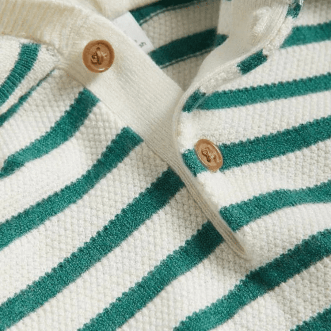 Baby 2pce Green Stripe Set from You Know Who's