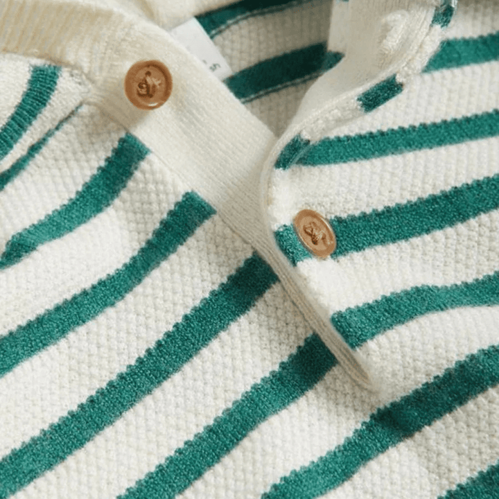 Baby 2pce Green Stripe Set from You Know Who's