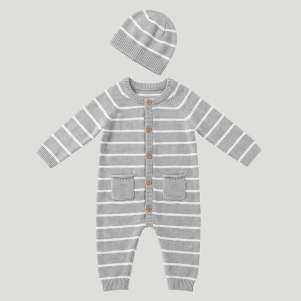 Baby Stripe Knitted All In One from You Know Who's