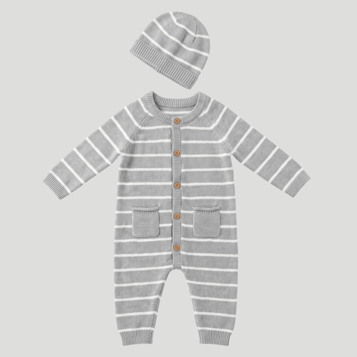 Baby Stripe Knitted All In One from You Know Who's
