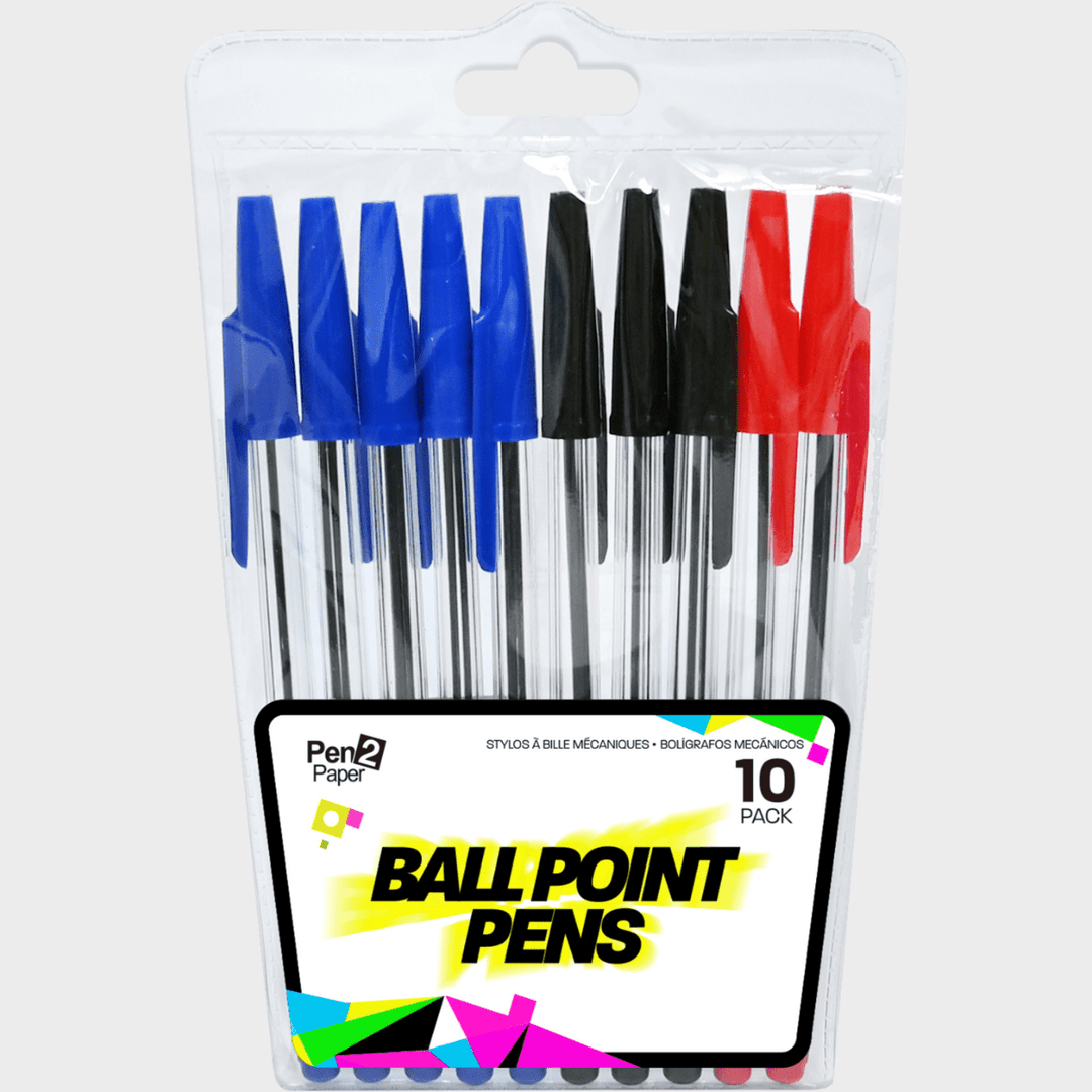 Ball Point Pens 10 Pack 3 Assorted Colors from You Know Who's