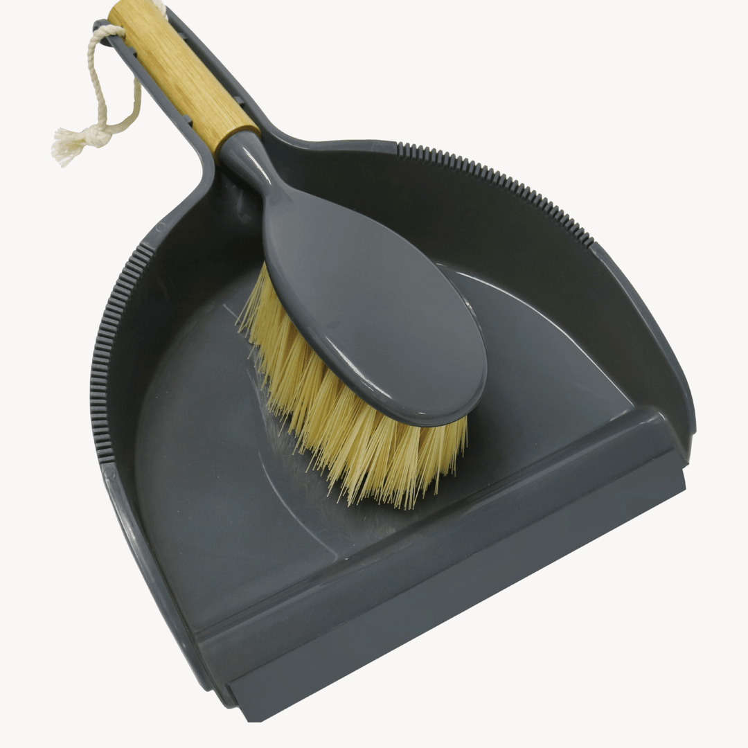 Bamboo Dust Pan Brush Set from You Know Who's
