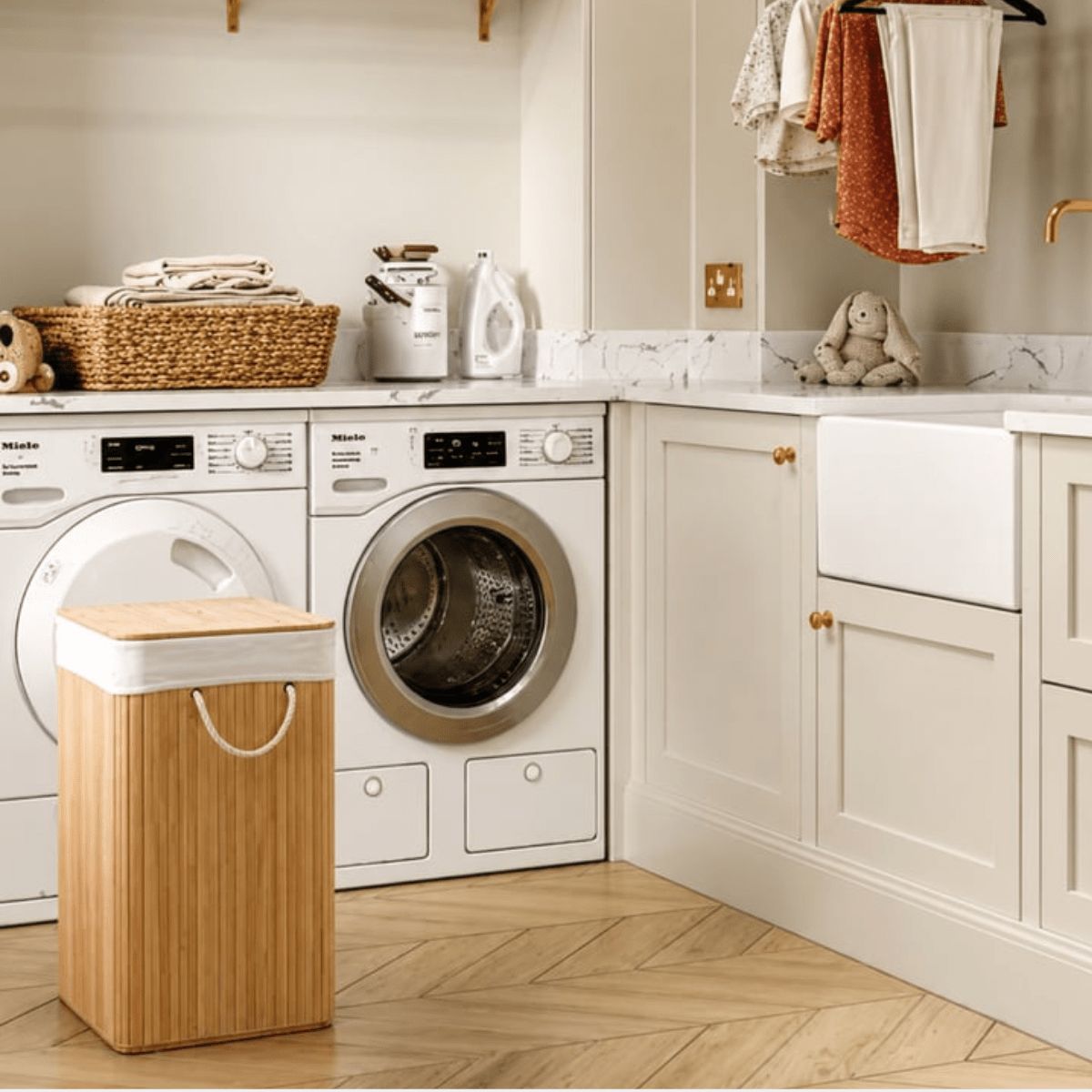 Bamboo Laundry Hamper 60x40x30cm from You Know Who's