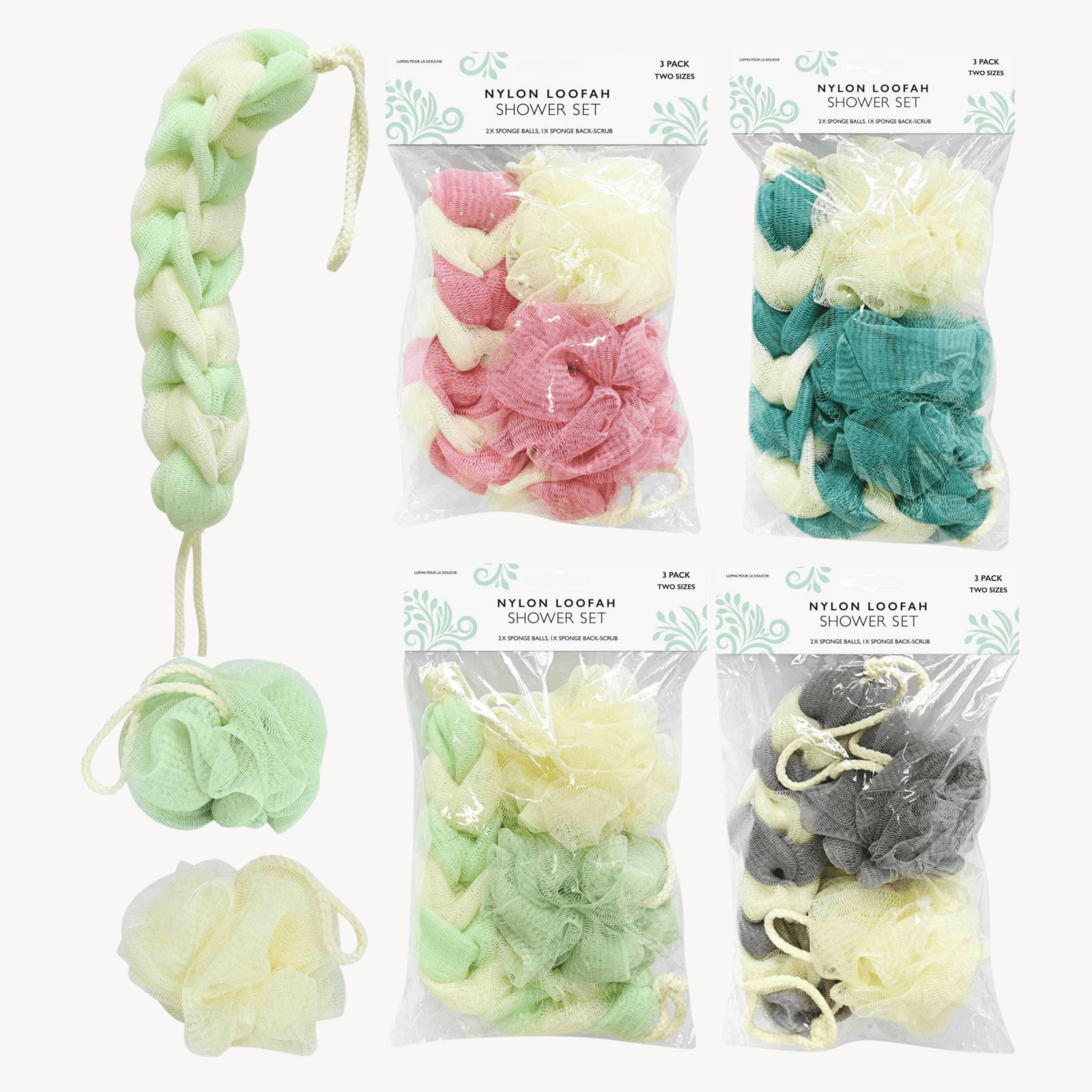 Bath Scrub & Ball 3 Piece