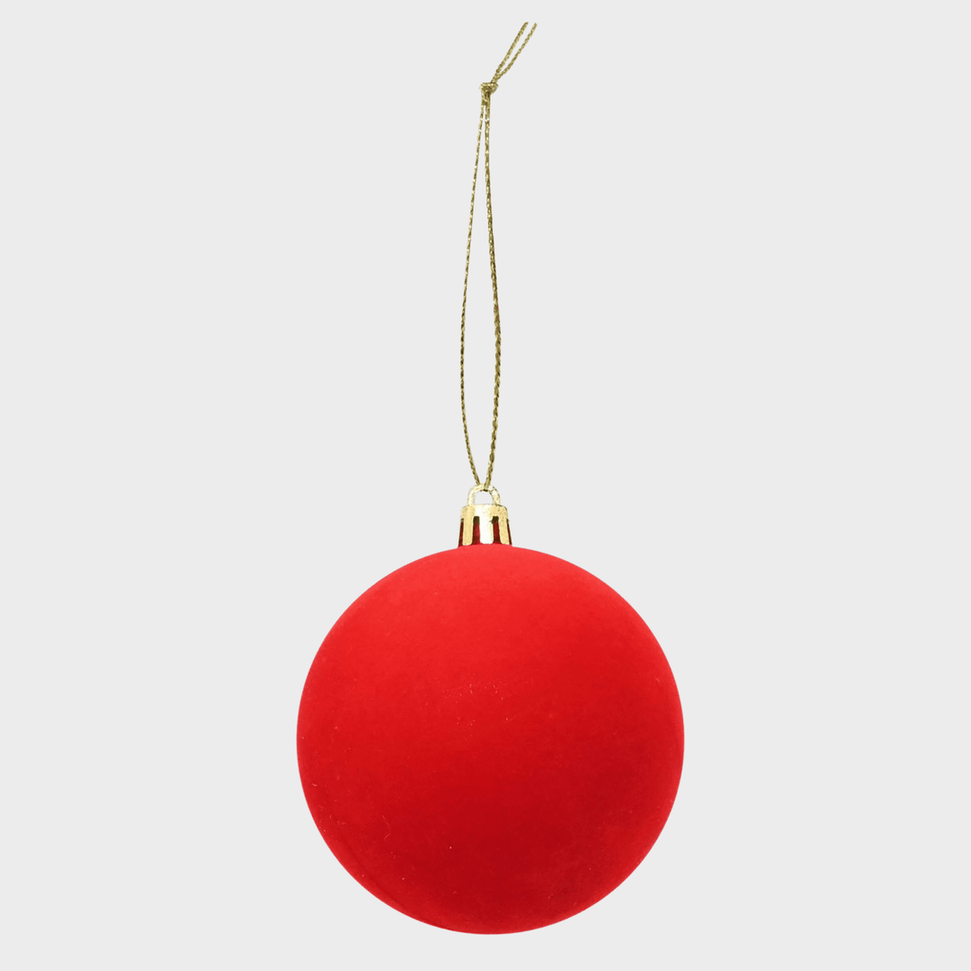 Bauble flocked 80mm from You Know Who's
