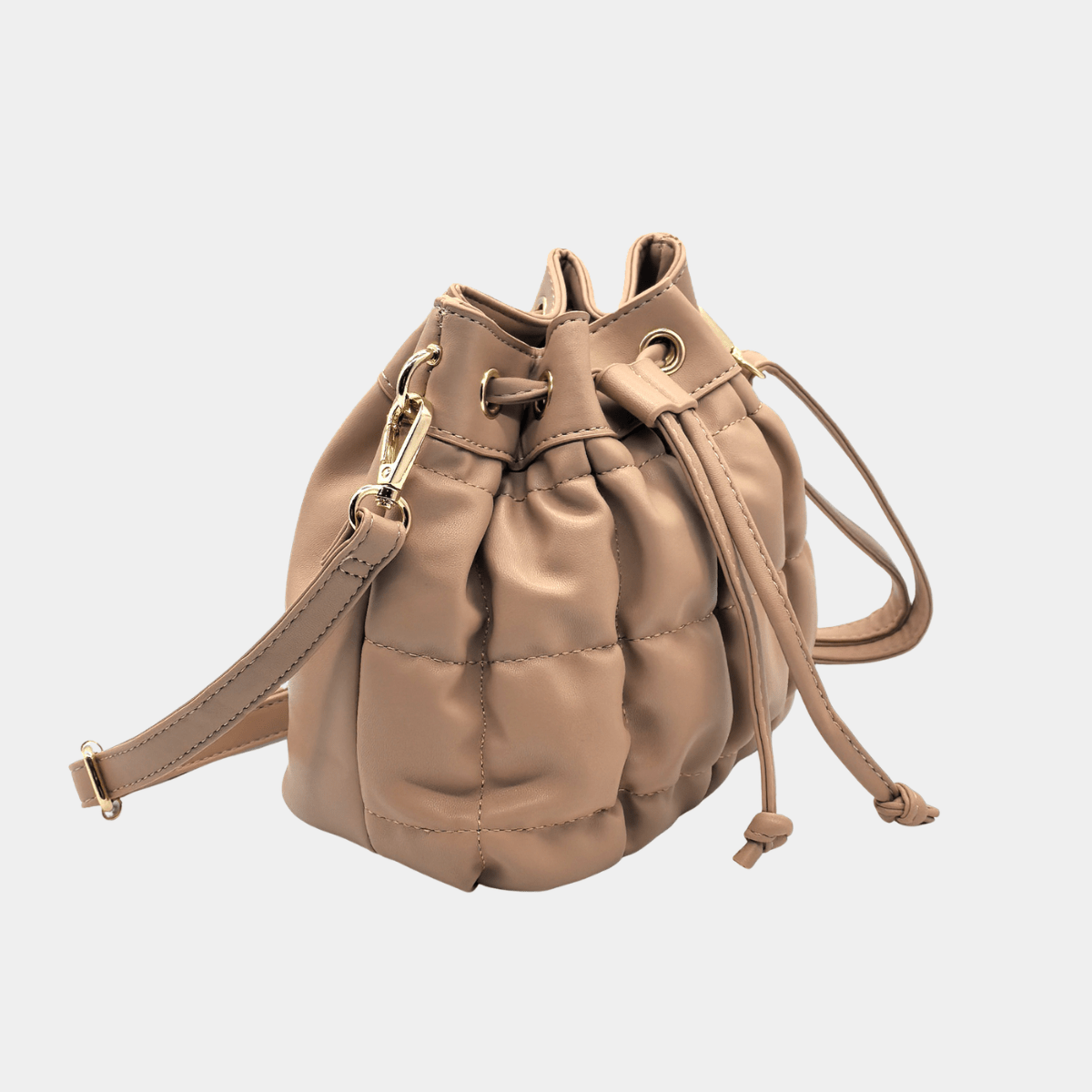 Beige Quilted Pouch Bag from You Know Who's