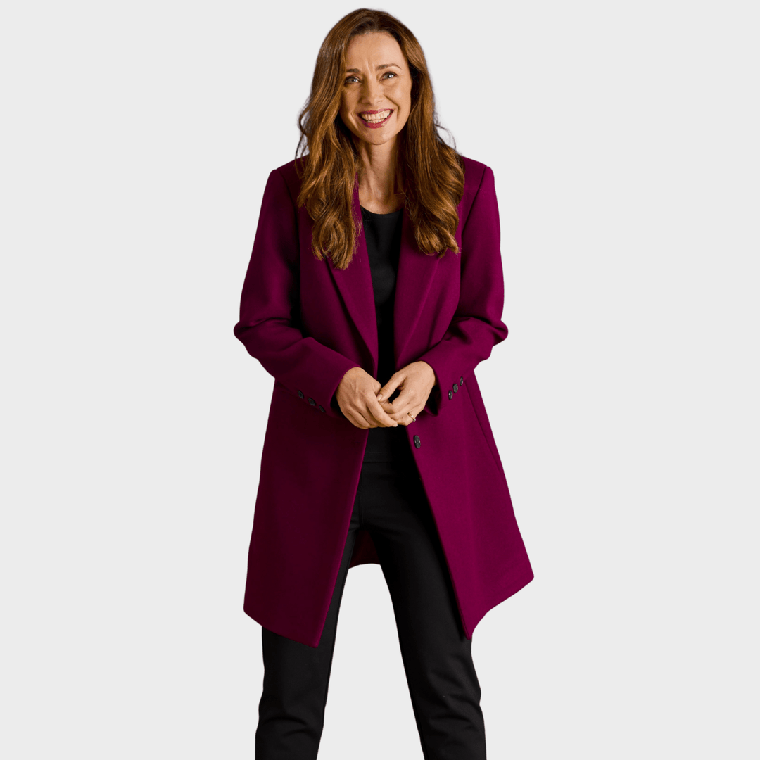 Berry Single Breasted Formal Coat from You Know Who's