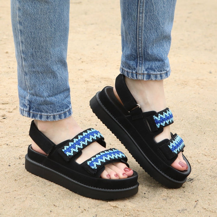 Black Braided Platform Sandal from You Know Who's