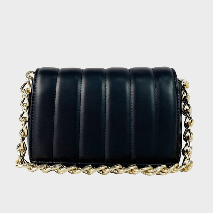 Black Chunky Chain Faux Leather Bag from You Know Who's