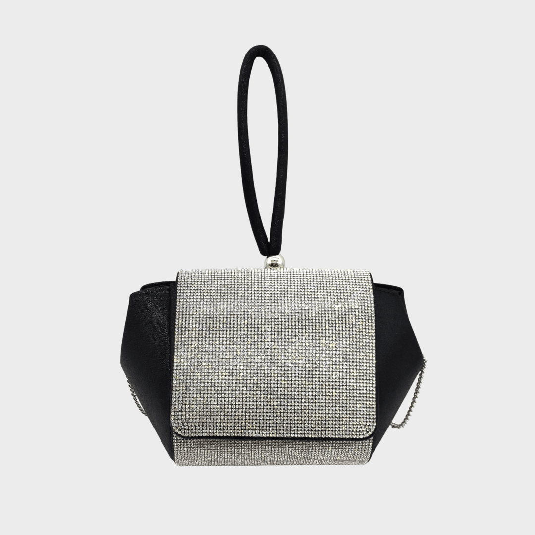 Black Diamante Pouch Bag from You Know Who's