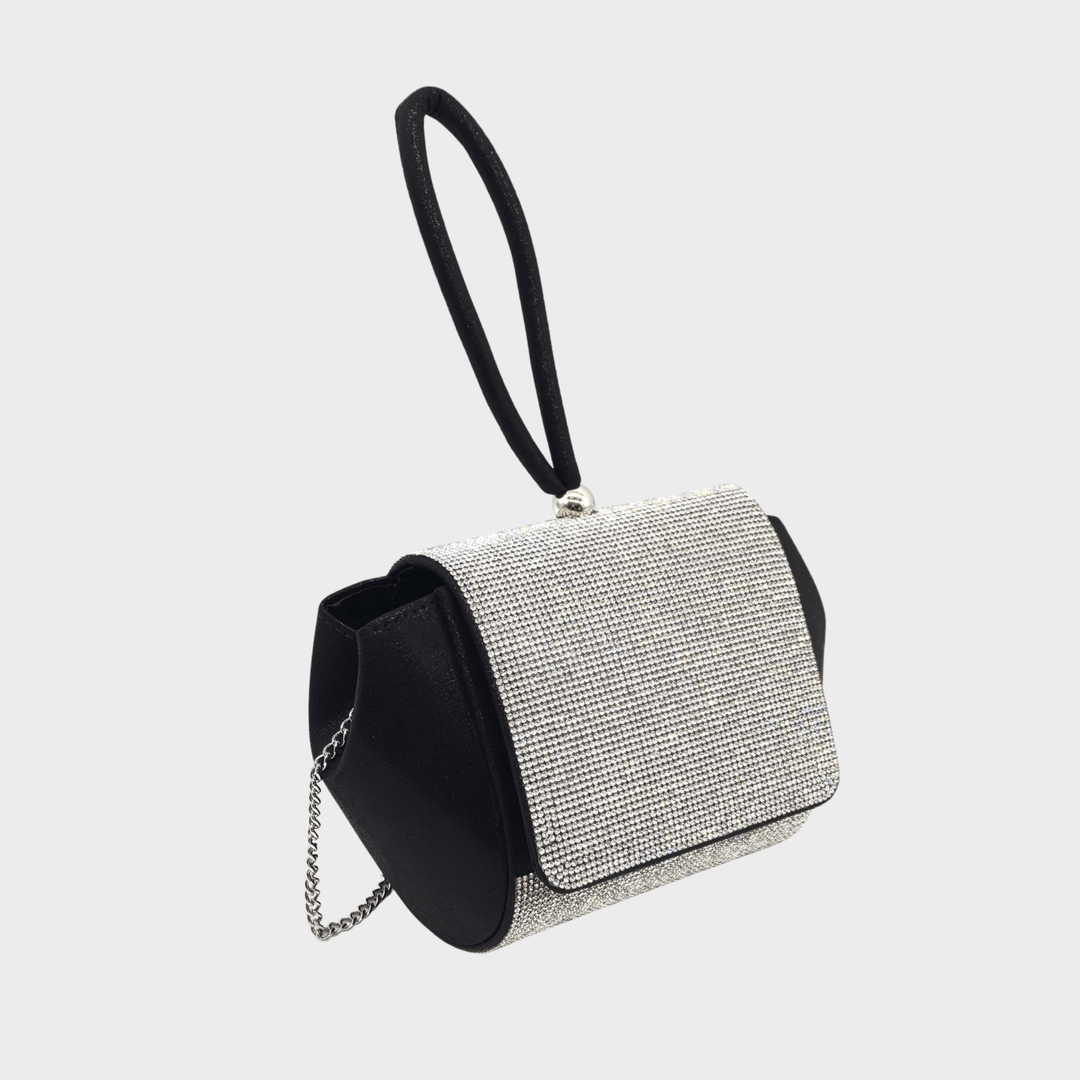 Black Diamante Pouch Bag from You Know Who's