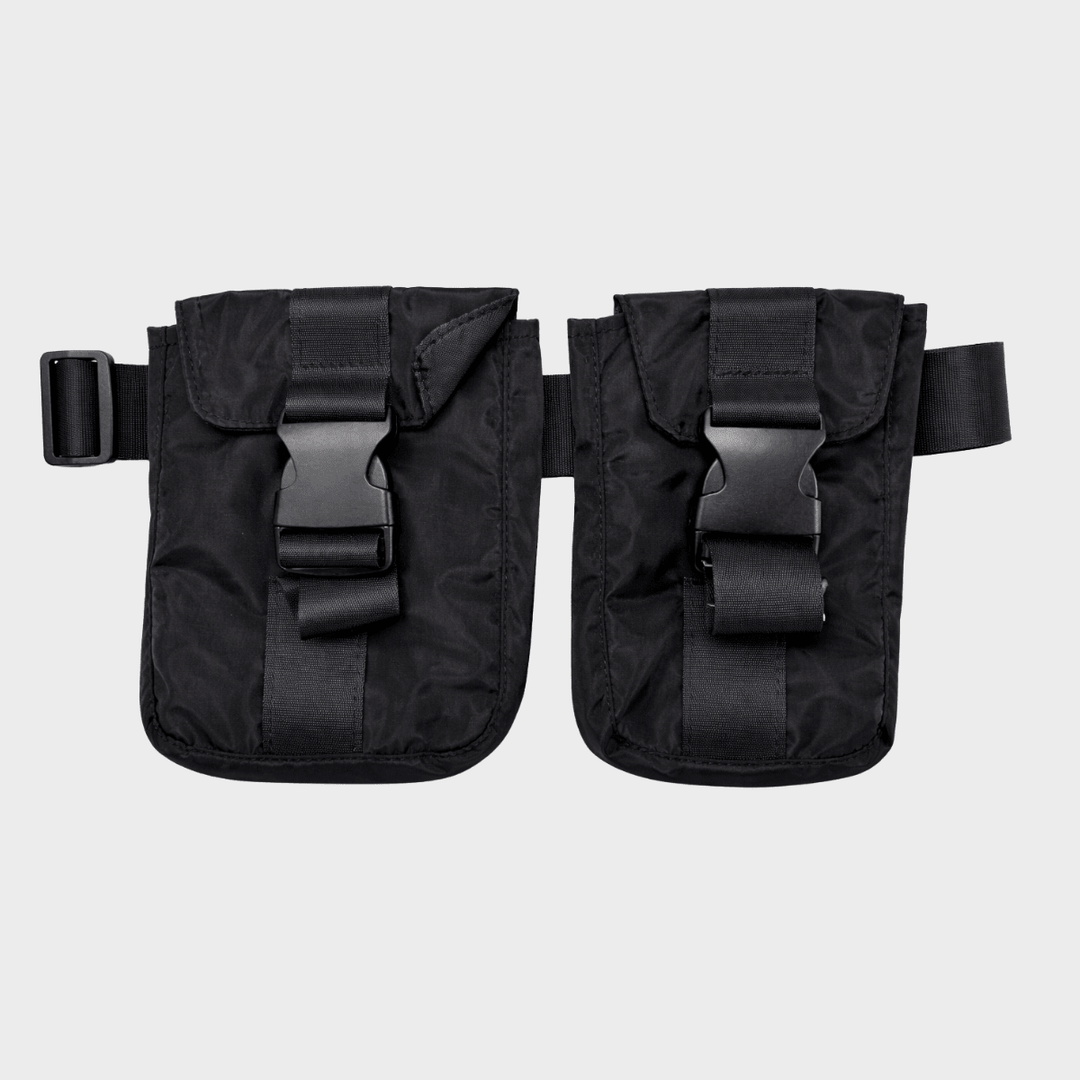 Black Double Pocket Pouch Bag from You Know Who's